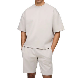 Nuevo conjunto de verano para hombre, conjunto informal de dos piezas, camisa de manga corta, combinación de pantalones cortos, tela suave y transpirable, cómoda para el gimnasio - Product Image 5