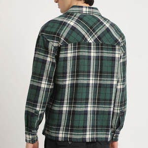 Camisas de Franela de Algodón Grueso para Hombre, Diseño a Cuadros con Cuello Alto y Botones, Talla 6XL, Unidad Individual, Personalizables con Logotipo - Product Image 3