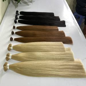 Extensions de cheveux I Tip naturelles lisses 613, naturelles, vierges, 4go, haute qualité, pour cuticules, cheveux bruts - Product Image 5