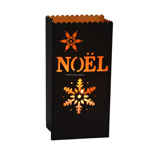 Portavelas de Hierro Hecho a Mano NOEL, Decoración Navideña para Jardín, Mesa, Bodas, Farol Decorativo para el Hogar - Product Image 1