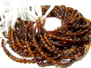 ลูกปัดเฮสโซไนต์การ์เนตทรงกลมเหลี่ยมเพชรพลอยธรรมชาติ - Product Image 1