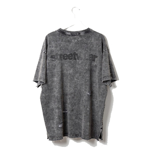 OEM Distressed Washed T Shirt Women Drop Shoulder Distress Wash Tee Shirts Men's Oversize Vintage Wash Distress T-Shirt Ladies - Product Image 2