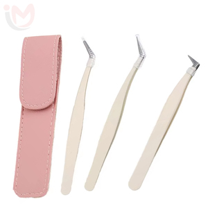 Professional Stainless Steel Fiber <b>Lash</b> Tweezers Smooth Pointed Tip 10MM Length High Precision Eyelash Extensions - Product Image 1