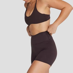 Conjunto Deportivo para Mujer, Sujetador Deportivo y Pantalones Cortos, para Gimnasio, Ejercicio, Fitness, Yoga, Top Cómodo y Elástico, Conjunto de Sujetador Deportivo y Pantalones Cortos - Product Image 1