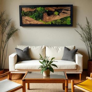Art mural en mousse de forêt enchantée, décoration paysagère en bois naturel, art mural botanique moderne en mousse de bois fait main, inspiré de la forêt - Product Image 3