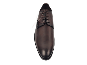 Zapatos Oxford de Cuero Marrón para Hombre, con Punta Puntiaguda, Cordones, Transpirables, con Suela de Goma Acolchada, Logotipo Grabado, para Oficina, Carrera, Uso Diario - Product Image 5