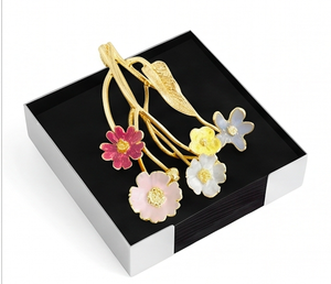 Floral Metal <b>Tissue</b> <b>Box</b> Cover Handmade Flower Design Decorative Napkin <b>Holder</b> For Tabletop Display Kitchenware And Hotel Use - Product Image 5