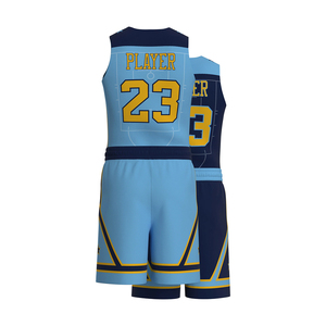 Uniforme de basket-ball réversible en polyester respirant, fabrication directe en usine OEM - Product Image 3