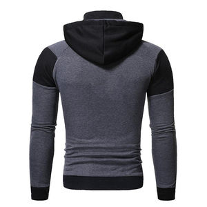 Men's <b>Hooded</b> Tracksuit Set Color Blocking Full <b>Zip</b> Sweatshirt With Drawstring Pants Casual Sportswear Autumn Wear - Product Image 3
