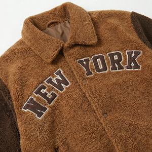 Veste de sport en sherpa personnalisée pour hommes |   Manteau en polaire Teddy brodé avec lettres |   Fabricant de Marques Privées OEM - Product Image 3