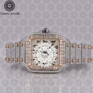 Reloj Mecánico de Lujo para Hombre Charm Jewells, Caja de Acero Inoxidable de 40 mm, Esfera de Cristal de Zafiro, Bisel con Diamantes, Fecha Automática, Resistente al Agua 10 Bar - Product Image 1