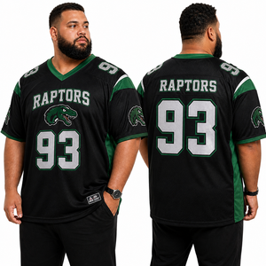 Camiseta de Fútbol Americano al por Mayor, Tallas Grandes, Logotipo Bordado Personalizado, Nombre y Número, Uniforme de Equipo Extra Grande, Fabricante OEM, Venta al por Mayor para Hombre - Product Image 1