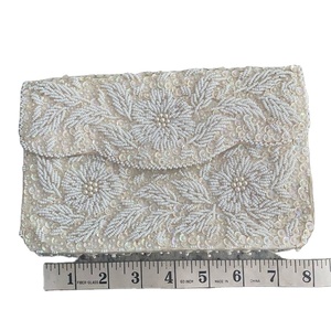 Sac à main épaule perlé de graine de luxe pochette sac à main coloré plusieurs rayures avec broderie à la main perles de verre matériel - Product Image 5