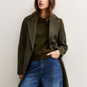 Abrigo de Gabardina Ajustado para Mujer, Mezcla de Lana, con Doble Cinturón, Forro de Seda con Patrón Largo y Bordado, de Alta Calidad - Product Image 4