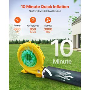 Tenda gonfiabile per feste 19.7X16.4X12 Ft per locali notturni 680W Soffio di sabbia soffio ventilato da 2 finestre Air Cube House per eventi - Product Image 3