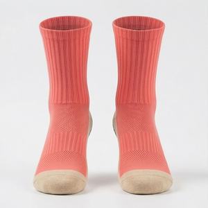 Professional <b>Men</b> Anti Slip Sports Soccer Football Grip <b>Socks</b> Customized <b>Color</b> Breathable Athletic Performance Training Sport - Product Image 1