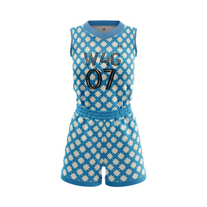 Ensemble short et maillot de basket pour femmes adultes, personnalisable avec le nom de l'équipe, impression par transfert thermique, respirant, anti-humidité, séchage rapide - Product Image 4