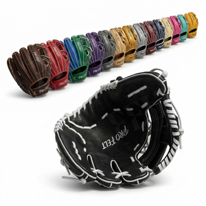 Premium Quality Soft Leather <b>Baseball</b> Gloves for Adults & Youth Soft Durable Mitt with Webbed Pocket for Catching Custom Logo - Product Image 1
