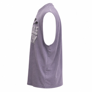 Custom <b>Y2K</b> Oversized Sleeveless Muscle Tee, Distressed Washed Cotton Streetwear Tank <b>Top</b> with Safety Pin Detail & Boxy Fit - Product Image 5