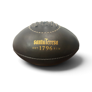 ST - Ballon de rugby miniature vintage rétro Geoffrey en cuir de vachette 100% léger et durable, 4 panneaux, taille 2 - Product Image 1