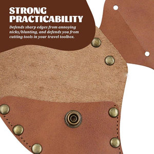 Protector de Cuchilla de Hacha Duradero, Funda de Cuero Grueso para Cabeza de Herramienta, Equipo de Camping, Protector de Cuchilla de Hacha de Cuero Hecho a Mano - Product Image 2