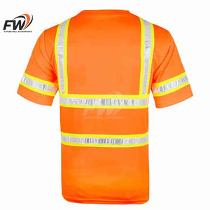 Camisetas de Trabajo para Hombre - Camisetas de Alta Visibilidad para Hombre, Camiseta Polo de Seguridad con Franjas Reflectantes - Product Image 2