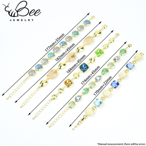 Pulsera de cristal de resina hecha a mano para mujer, estilo europeo, con piedras naturales italianas de colores únicos, para venta al por mayor. - Product Image 2