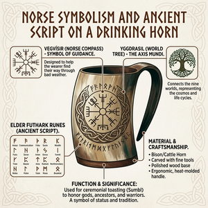 Chope à boire artisanale en corne de Viking, authentique, de qualité alimentaire, pour bière et hydromel, pour la restauration en gros - Product Image 6