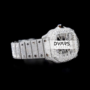 Reloj de Lujo con Caja Cuadrada Certificada IDGL, con Diamantes Moissanite de 20 mm, para Hombre y Mujer, Elegante Reloj para Fiestas, Eventos y Regalos, India - Product Image 2