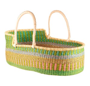 Vintage <b>soft</b>-toned horizontal accent natural handle seagrass changing <b>basket</b> containing durable rattan changing kid <b>basket</b> - Product Image 2