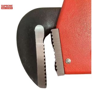 Clé à pipe de type Stillson de 12 pouces en fonte à manche rouge, outil de plombier à mâchoire réglable robuste, bricolage et professionnel, vente en gros - Product Image 2