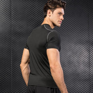 Summer Sportswear Polyester Training Gym <b>Compression</b> Quick Dry Fitted T <b>Shirt</b> <b>for</b> <b>Men</b> - Product Image 2
