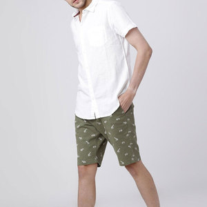 Wholesale Top Selling Men Casual Waterproof Canvas Solid Quick Dry Breathable Elastic Waist Mid Waist Pockets Beach <b>Shorts</b> - Product Image 6