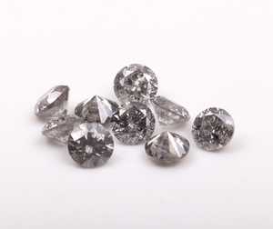 เพชรแท้ OM GEMS ขนาด 1.90 มม. รูปทรงบริลเลียนท์ คัท ซอลท์แอนด์เปปเปอร์ แฟนซีไลท์ เจาะด้วยเลเซอร์ พร้อมใบรับรอง สำหรับทำเครื่องประดับ ขายส่ง - Product Image 6