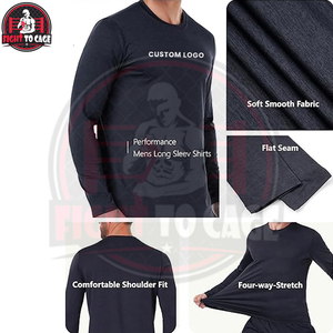 Lot de 6 t-shirts à manches longues pour hommes, séchage rapide, anti-humidité, protection solaire, performance, pour entraînement décontracté - Product Image 5