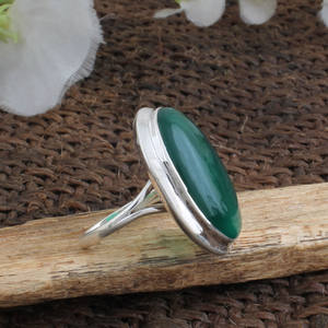 Anillo de Ónix Verde Natural, Plata de Ley 925, Corte Cojín, Anillo de Piedras Preciosas Hecho a Mano, Joyería Fina para Mujer, Proveedor Mayorista, Personalizado - Product Image 6