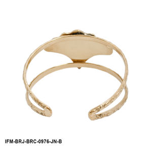 Pulsera de latón con alas de diseño artesanal KENWAY SARTAJ WORLDWIDE para mujer, con esmalte azul celeste y rosa intenso, estructura de doble alambre - Perfecta - Product Image 4