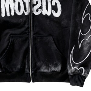 Sourcing en gros de sweats à capuche personnalisés en molleton 350 g/m² coupe ample pour les entreprises de mode américaines, broderie sur la poitrine, faible MOQ - Product Image 6
