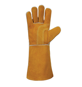 TIG Welding <b>Gloves</b> Heat Resistant Goatskin Cowhide Leather Anti-Cut Hand Arm Protection - Product Image 3