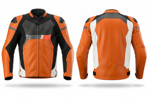 Chaqueta de Motociclismo de Cuero Personalizada para Hombre, Acolchada y Blindada, Protección de Alta Velocidad, Equipo de Carreras, Chaquetas de Cuero con Paneles de Malla - Product Image 4