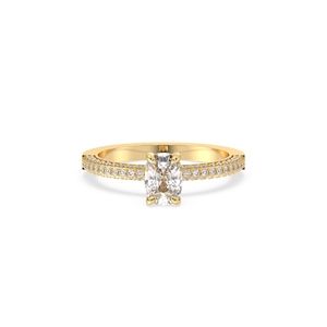 REYES Personalized 1.36 Carat Lab Grown Diamond Engagement Ring In 14K Solid Gold Fine Jewelry For Special Occasional Wear - Product Image 2