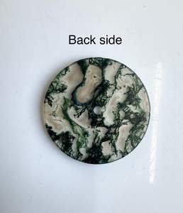 Esfera de Reloj de Ágata Musgosa Natural Verde con Patrón de Musgo Natural Redonda de 28.5mm - Product Image 5