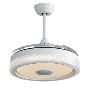 Ventilatore da soffitto moderno a LED da 42 pollici con luce LED da 36W 120V, 3 pale in ABS, telecomando, motore DC reversibile, design invisibile - Product Image 3