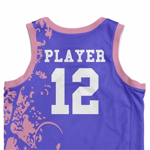 ชุดบาสเก็ตบอลพิมพ์ลายแบบซับลิเมชั่นตามสั่ง กำลังเป็นที่นิยม ดีไซน์ไล่เฉดสี เสื้อและกางเกงขาสั้น ระบายอากาศได้ดี ป้องกันรังสียูวี ผ้าตาข่าย สำหรับทีม - Product Image 5