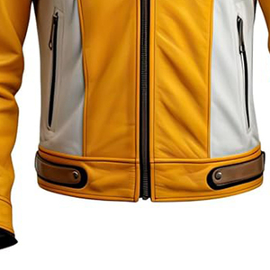 Chaqueta de Cuero para Hombre, Nueva Moda, Estilo Urbano, Sólida/a Cuadros, Resistente al Viento, Transpirable, Mangas Largas, Venta al Por Mayor, Suministro B2B - Product Image 5
