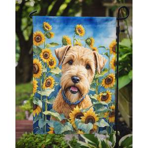 Wheaten Terrier and Sunflowers <b>Garden</b> <b>Flag</b> Multicolor Mailbox Decorative Yard Banner Patio Artwork for Flower Beds Small Size - Product Image 3