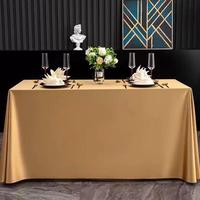 Nappe carrée de luxe en satin tissé uni pour banquet de mariage
