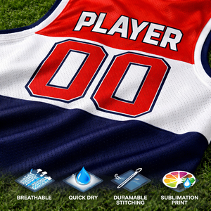 Maillot de basketball OEM grande taille, séchage rapide, respirant, 100 % polyester, sublimation personnalisée du nom et du numéro du joueur, protection UV - Product Image 3