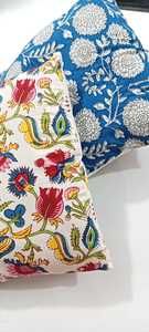 Funda de Cojín Floral con Estampado Artesanal, Funda de Almohada Cuadrada con Cierre Trasero, Algodón, Decoración para el Hogar y Hoteles, Precio al por Mayor - Product Image 1