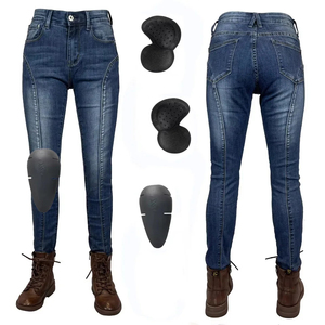 Pantalon de moto en cuir Cordura avec protections amovibles CE pour les genoux et les hanches |   Pantalon de motard imperméable |   Hike Impex - Product Image 1